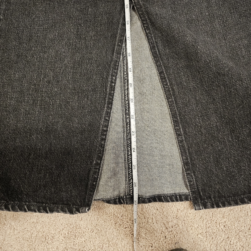 Rag & Bone Denim Skirt Slit Dark Grey 24 - Picture 5 of 5